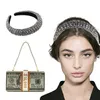 Bolso de mano de boda de diseño de lujo para mujer y cabeza de perlas de cristal elegante bolso de fiesta Hbag banquete de noche ZD2012 27K