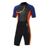 Swim Wear Men Short Sleeve Wetsuit 3mm Neoprene Shorty Dive Fullsuit Jumpsuit Coat