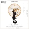 Wall Clocks Modern Contracted Cat Decorative Clock Design Creative Living Room Decoration Household Mute The