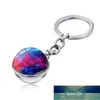 Univers Planet Keychain Galaxy Nebula Space Glass Cabochon Key Chain Glass Ball Keyring Solsystem Smycken för män för kvinnor