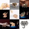 Pins, Broches Jinglang Punk Estilo Animal De Metal Pins Retro Rhinestone Elefante cabeça para homens mulheres decoração jóias