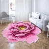 Ventas de alfombras flocadas, alfombra artística de felpa para sala de estar, dormitorio, peonía 220301