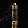 Gothic Blood Vial Necklace For Couple Lovers Men Women Transparent Glass Bottle Be Opened Pendant Necklaces2688