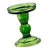 green candle holders