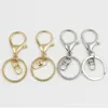 Hem silver guld biger lås ton nyckelringar ringar runt split keychain blank metall nyckelringar rh5928