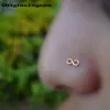 925 Silver Gold Filled Handmade Punk Tiny Stud Jewelry Real Piercing Nose Ring For Women