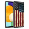 Hybrid Armor 2 in 1 VS Amerikaanse vlag Marmeren Schokdichte gevallen voor Samsung S21 Plus A52 A72 A12 A32 A42 5G S21FE PC + TPU Cover