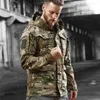 Thoshine Marque Printemps Automne Hiver Hommes En Plein Air Vestes Camouflage À Capuche Armée Tactique Manteaux Imperméable Coupe-Vent Coupe-Vent 211009