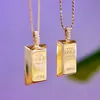 Fin Soild 18K Gold Filled Pendant Charm Wedding Pendants Halsband för kvinnor Bridal Party Choker Jewelry5221311