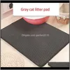 Sängar Möbler Vattentät Pads DoubleLayer Honeycomb Cat Litter Mat Pet Nonslip för katter Hus säng Rengöring Hfgri WDHFQ