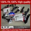 OEM Fairings For HONDA CBR600F4i Blk white blue CBR 600F4i 600 F4i FS CC F4 i 2004-2007 55No.135 CBR600FS CBR600 F4i 04 05 06 07 600CC 2004 2005 2006 2007 Injection mold Kit