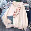 Vrouw Half Gezicht Print Man Hoodie Fleece Lange Mouw Casual Hooded Kleding Comfortabele Mode Hoody Hip Hop Anime Sweatshirts H1227