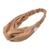 Party Gunst Sports Gezichtsmasker Haarbanden met knop-Knit Effen Kleur Oorbescherming Hoofdband Gym Yoga Dames Haaraccessoires