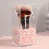 Pearl Clear Acrylic Makeup Brush Holder Transparent Storage Box Lipstick Container Pencil 211102