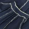 Jupe de poche de haute qualité Mode Sexy Femmes Taille haute A-Line Denim Plissé Casual 210525