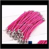 Cord Wire 100Pcslot 205Cm Pu Leather Braided Charm Chain Bracelets Love For Diy Jewelry Bead Lobster Clasp Link Chains 8Ekyq Tshzy5028344