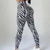 Ogilvy Mather Sexy Zebra Stripes Fitness Leggings Taille haute Femme Séchage rapide Haute élasticité Pantalon Slim Jambières d'entraînement 211014