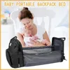 Diaper Bags Multifunctional Portable Folding Mum Mother Bag Travel Large Backpack Baby Bed Changing Table Pads For Mom Outdoor1