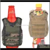 Handle Drinkware beverage Koozie Military Molle Mini Vest Cooler Sleeve Adjustable Shoulder Straps Beer Er Bar P5837071