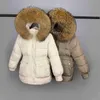 Winter Down Jacket Women 90% Vit Duck Coat Stor Naturlig Raccoon Fur Collar Hooded Tjock varm justerbar midja 211108