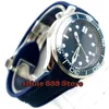 Wristwatches 41mm Blue Sterile Dial Sapphire Glass Date Luminous Marks Ceramic Bezel Automatic Mens Watch