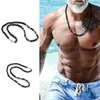 Chokers 6MM Volcanic Lava Stone Black Matte Beaded Necklaces Tiger Eye Stones For Men Him Punk Jewelry9428958