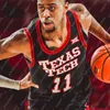 Maillot de basket-ball NCAA Texas Tech Bryson Williams Kevin McCullar Terrence Shannon Jr Kevin Obanor Davion Warren Adonis Arms Marcus Santos-Silva Jarrett Culver