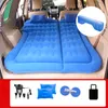 InCar Inflatable Bed Air Mattress Universal SUV Car Travel Sleeping Pad Outdoor Camping Mat Child Exhaust Pads Flocking PVC Auto Rear Seat Cushion Accessories