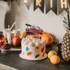 Andra festliga partier 1 set style cake toppers plockar läskigt hemsökt hus tema dekor