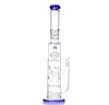 20inch thick glass bong Hookahs Dumbbell water bongs with 75mm honeycomb perforate and birdcage perc pipe tall 20inches 12 ice-catches