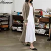 Débardeur oversize coton longues robes d'été femmes plus la taille robe maxi pour les femmes Casual 4xl 5xl 6xl 7xl 8xl 9xl 10xl noir blanc 210331