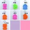 Fidget Toy Sensory Jewelry Sleutelhangers Duwen Bubble Poppers Cartoon Simple Dimple Toys Sleutelhanger Stress Reliever