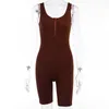 Women's Jumpsuits & Rompers 2021 Ribbed Tank Top Fashion Leisure Body Pants Vest Jumpsuit Shorts Women One Piece One-piece