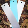 Bookmark Without Tassel Sublimation DIY Vit Blank Metal Bookmarks Message Cards Bok Notes Paper Page Hållare för böcker Skolkontor Supplies SN5915