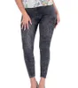 Qnpqyx kvinna mjuka tights leggings kvinna jeans denim snöflinga skinny sexiga byxor slim stretch byxor botten ljja3110