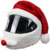 الجدة اللعب دراجة نارية خوذة قبعة عيد في مجنون مضحك سانتا دراجة نارية خوذة غطاء عيد الميلاد قناع الوجه هدية WHT0228