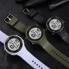 Zegarek Mężczyźni Sport Outdoor Wojskowy Duży Dial LED Wodoodporny Analog Relogio Masculino Cyfrowe Zegarki Zegarki