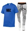 Mannen NKIC Merk Trainsuit Sets Print Zomer Set Kleding Mannelijke Sportkleding Casual Shirts Shirts Shorts 2 Stuk Set Oversize Sweatsuit