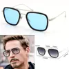 Groothandel verkopen vierkante vorm gezichtsvlucht zonnebrillen mannelijke en vrouwelijke modeglazen metalen piloot adumbrale bril in de klassieke stijl UV400 lens unisex brillen