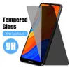 حماة الشاشة مكافحة تجسس الزجاج المقسى لهواوي P50 P40 P30 P20 P10 Lite Pro الخصوصية Glas Fit Huawei P Smart 2021 Z S النظارات