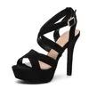 Strappy Block Heels High Woman Sandals 2021 Summer Shoes Wedding Office Women Heel Sexy LJB14