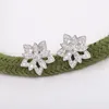 S925 Orero per borchie d'argento Wth Diamond Fiore a forma di gioielli da sposa Bracciale regalo PS4696235R