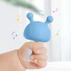 Silicone Baby Teether for Teeth Mushroom Teether Teething Toy Mushroom Baby Rattle Toy Molar Soft Safety Molar Gums Gift