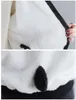 Mulheres Kawaii Urso Orelha Panda Moletom Com Capuz Coreano Doce Quente Outono Inverno Fêmea Loose Hoodie Roupa Moletom