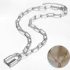 Pendanthalsband Låshalsband för män Kvinnor 7mm rostfritt stål Papperklippbox Rolo Link Chain Gold Silver Color Par Jewelry L1556901