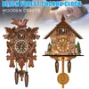 Tyska Black Forest Cuckoo Clock Retro Nordic Style Wooden Cuckoo Wall Clock GQ 210930