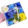 Подарочная упаковка цветочная бумажная коробка украшения гвоздика маленький квадратный мыльный букет День Матери Сумки отзывы клиентов