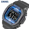 SMAEL Orologi sportivi di moda da uomo Conto alla rovescia impermeabile Sile Camo Orologio allarme Uomo Donna Orologio da polso digitale Relogio Masculino X0524