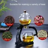 Borrey drop thee set eland vorm automatische pu'er oolong pot en kop hittebestendige glazen pot met basis 210724