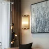Duvar Lambası Nordic Cam Şerit Lambada Yatak Odası Oturma Odası Için Modern Sconse E14 Siyah / Altın LED Ev Dekorasyon Işıkları Fikstürü